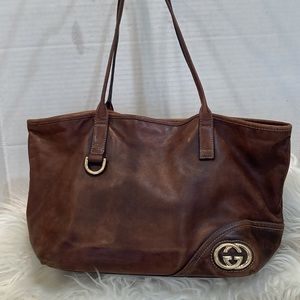 Gucci Brown Leather Tote